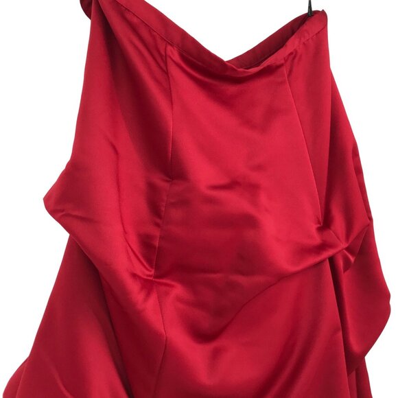 Alfred Angelo Three Piece Bridesmaid Dress Red Short Sleeve Jacket Womens 20 - Picture 15 of 16